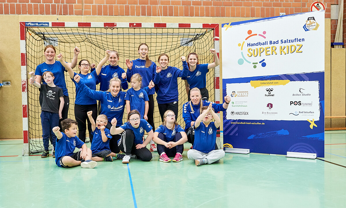 Gruppenfoto der Super Kidz des Handballsvereins Bad Salzuflen