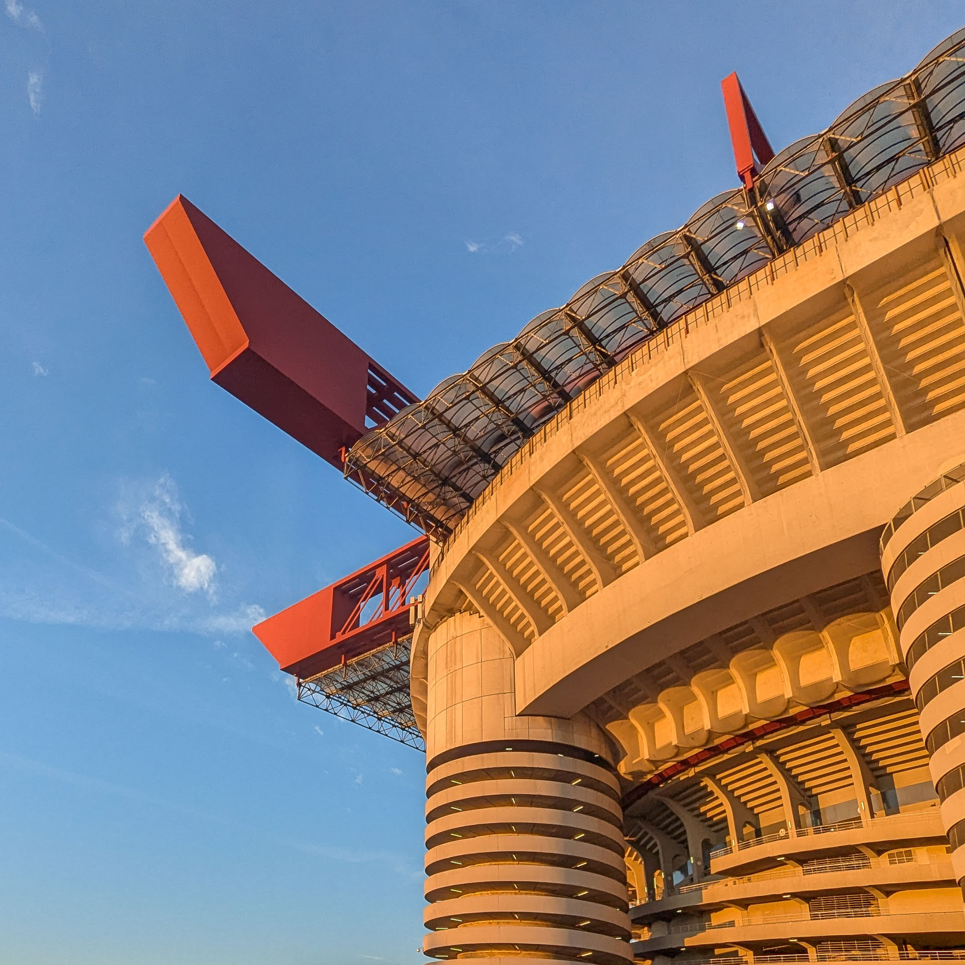Architektonisches Detail an einem Fußballstadion 