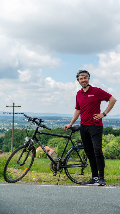 Radfahrer auf dem Hollenstein